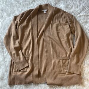 Open-Front Cardigan Sweater - Camel